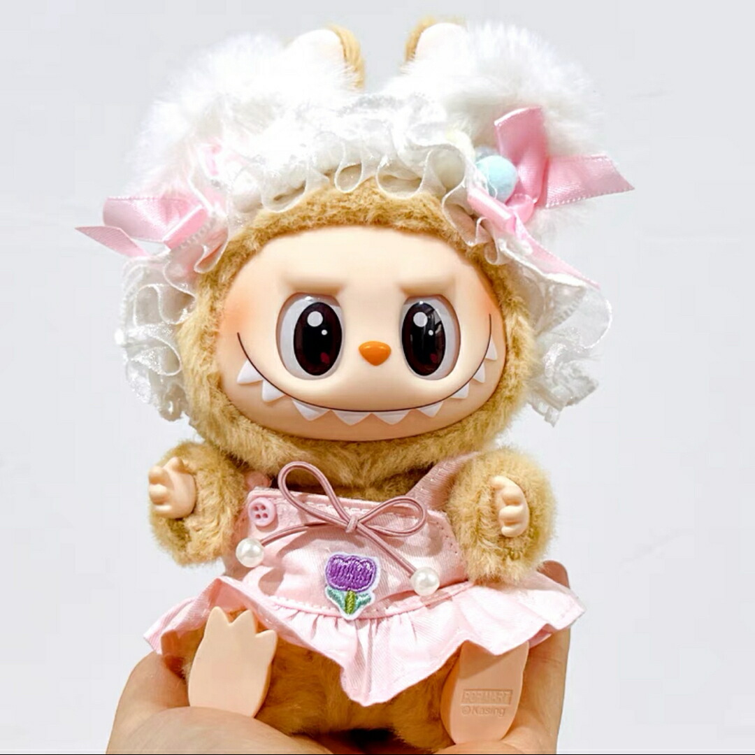 新品2点セット ワンピースlabubuラブブぬいぐるみ服17cm着せ替え着ぐるみ 新品2点セット ワンピースlabubuラブブぬいぐるみ服17cm着せ替え