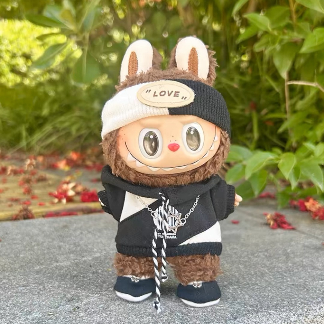 ラブブ本体と洋服三点セット 楽天市場】A034447新品3点セット labubuラブブ ぬいぐるみ服17cm