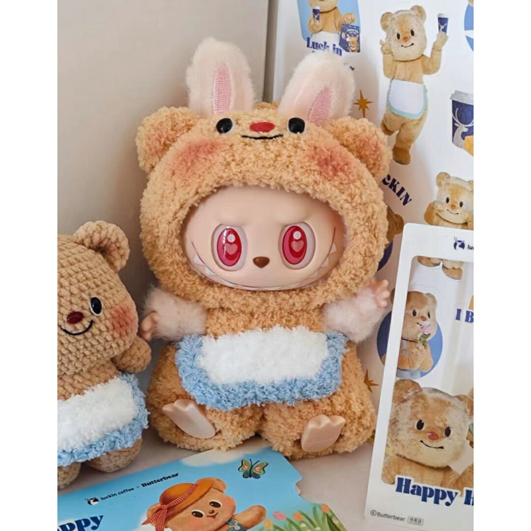 楽天市場】A034715新品3点セット labubuラブブ ぬいぐるみ服17cm