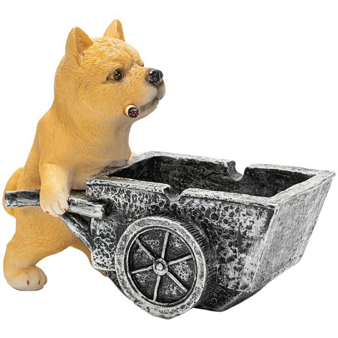 A035091柴犬 飾りつけ 小入れもの飼い犬 犬 納めるボックス席 卓上納める 雑貨納める かご 灰皿
