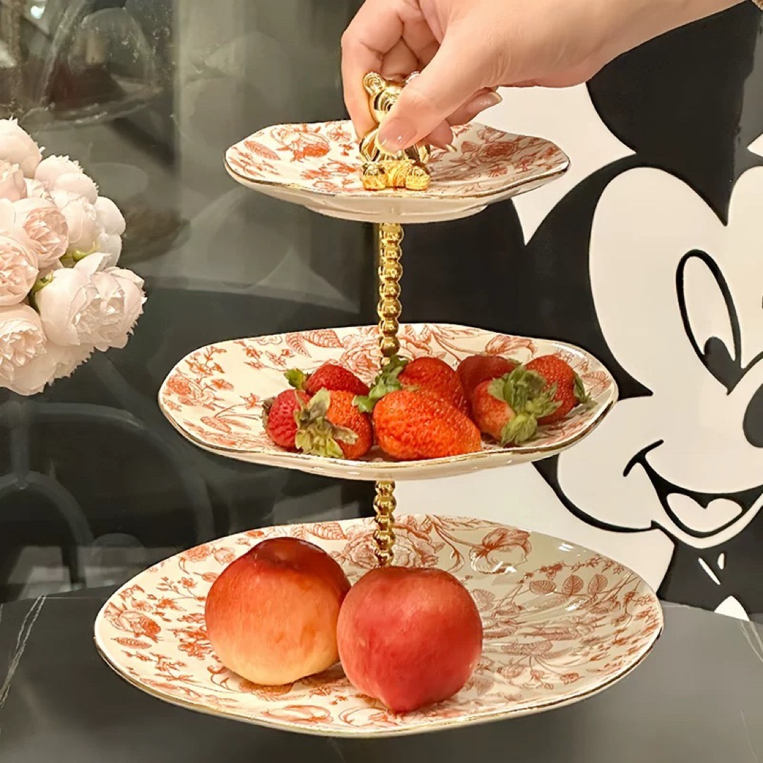 a062982西洋菓子照明ランプ 一皿 3段仕掛ける 昼過ぎ紅茶 フルーツ 御盆 皿