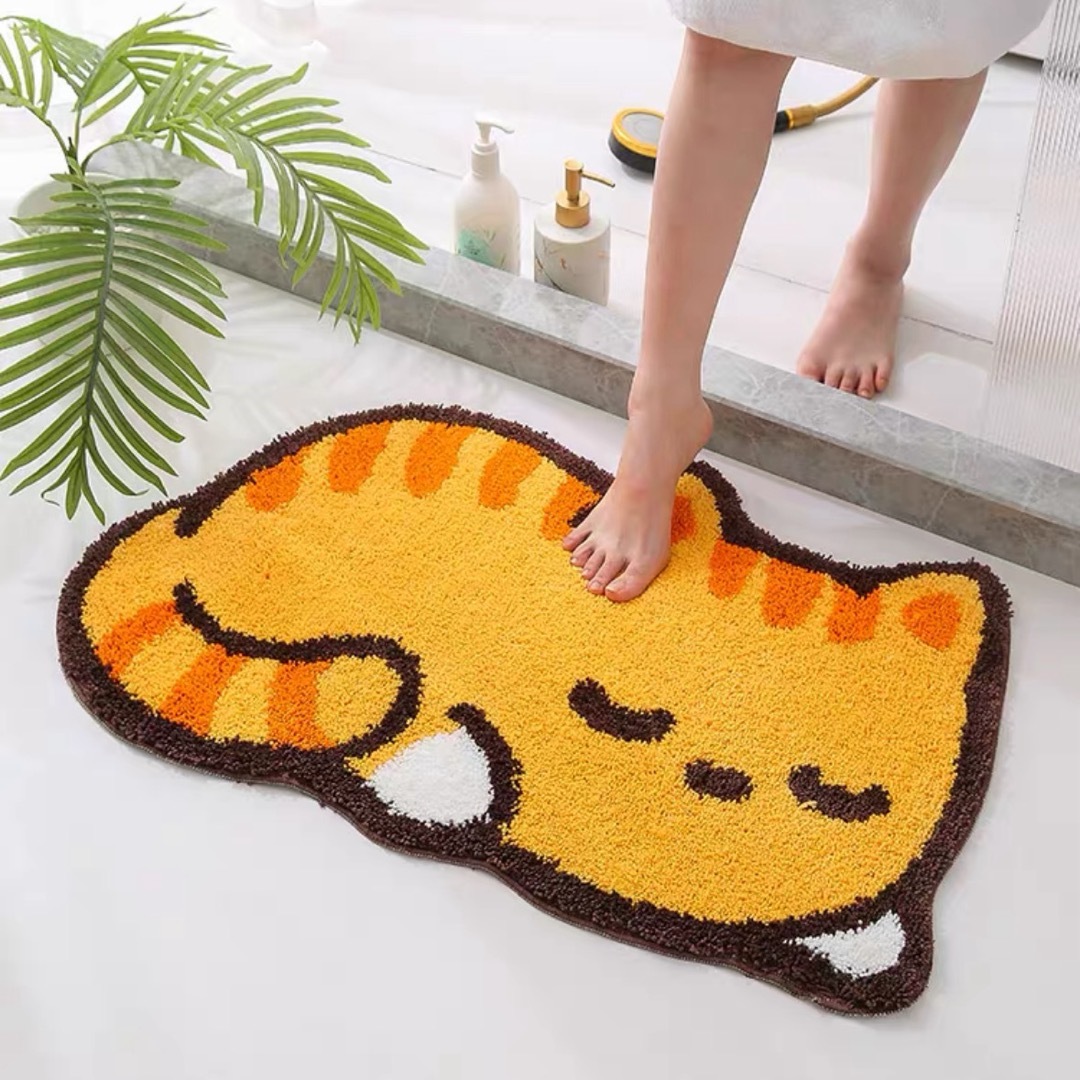 a063127引っ敷き リビング引っ敷き 部屋の入り口引っ敷き．引っ敷き．お風呂引っ敷き 猫柄