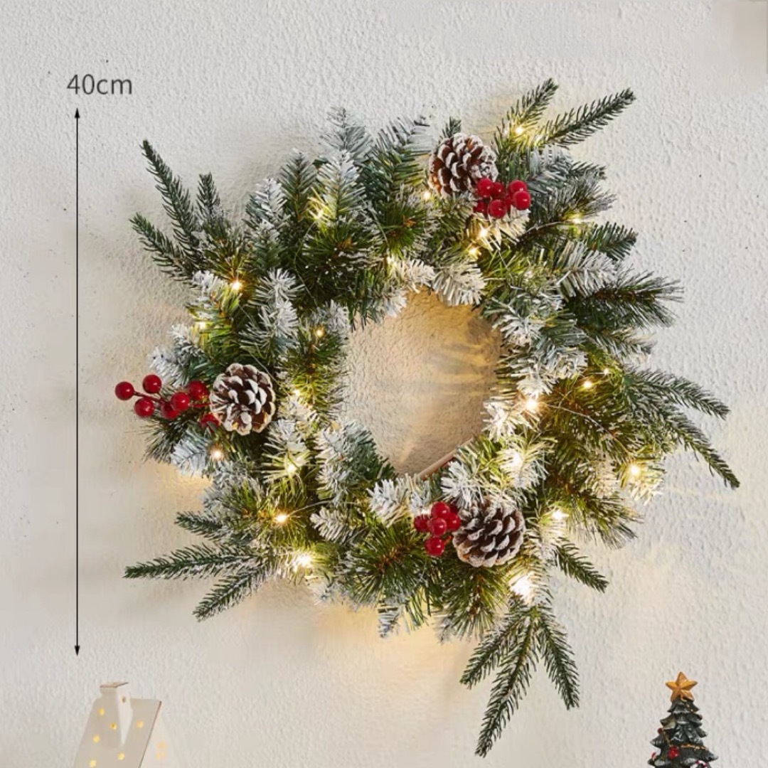 a063200クリスマス借り上げる クリスマススワッグ  壁飾りつけ 人工造花 晴れ晴れしい借り上げる