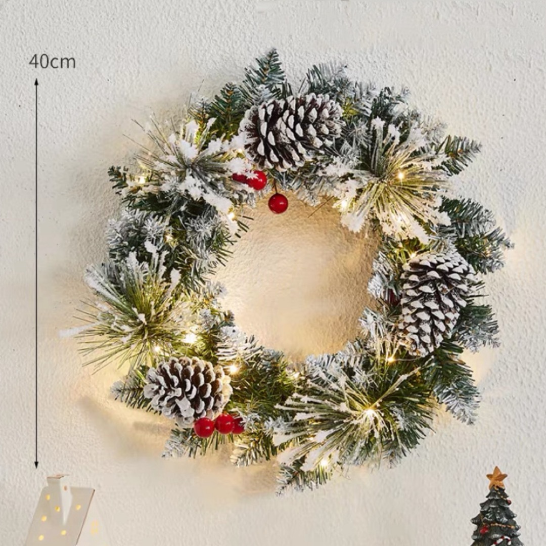 a063201クリスマス借り上げる クリスマススワッグ  壁飾りつけ 人工造花 晴れ晴れしい借り上げる