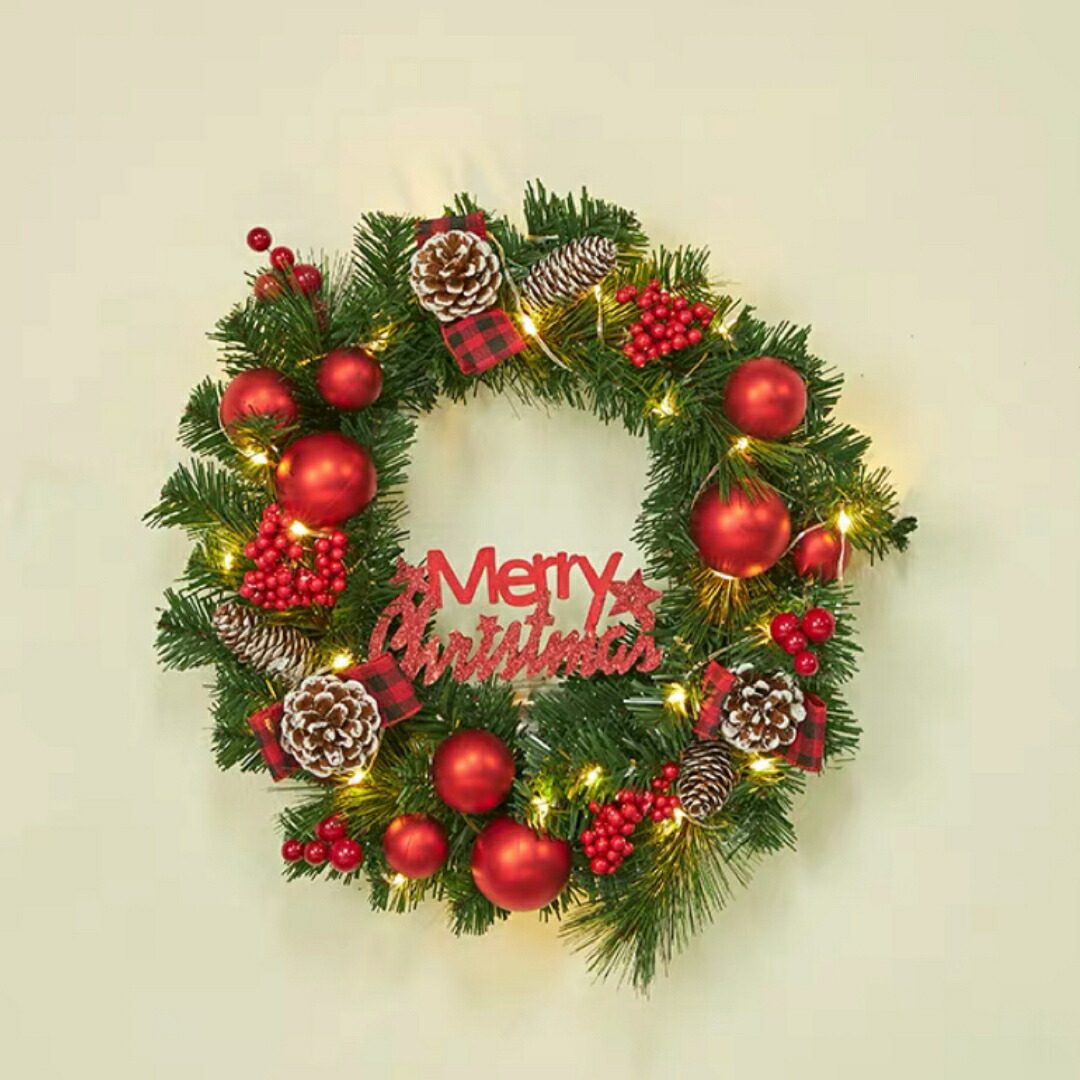 a063225クリスマス借り上げる クリスマススワッグ  壁飾りつけ 人工造花 晴れ晴れしい借り上げる