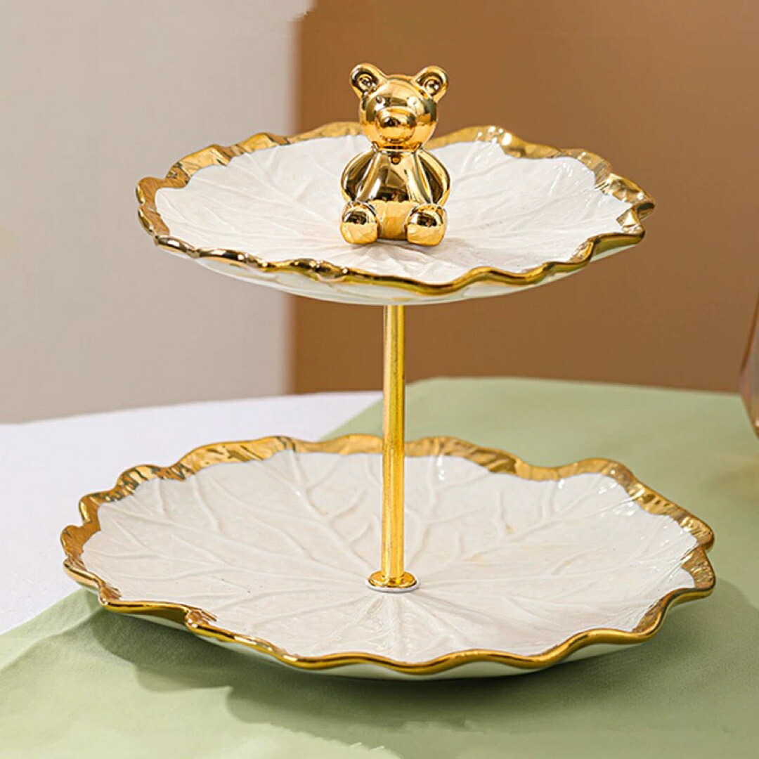 a063464西洋菓子 照明ランプ 一皿 2段仕掛ける 昼過ぎ紅茶 フルーツ 御盆 皿