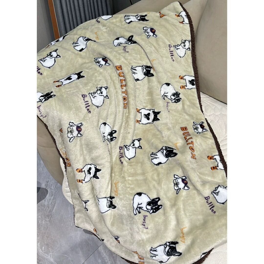 a063511フレンチブルドッグ 犬愛くるしげ お睡眠時間 超ソフトフリースブランケットブランケット