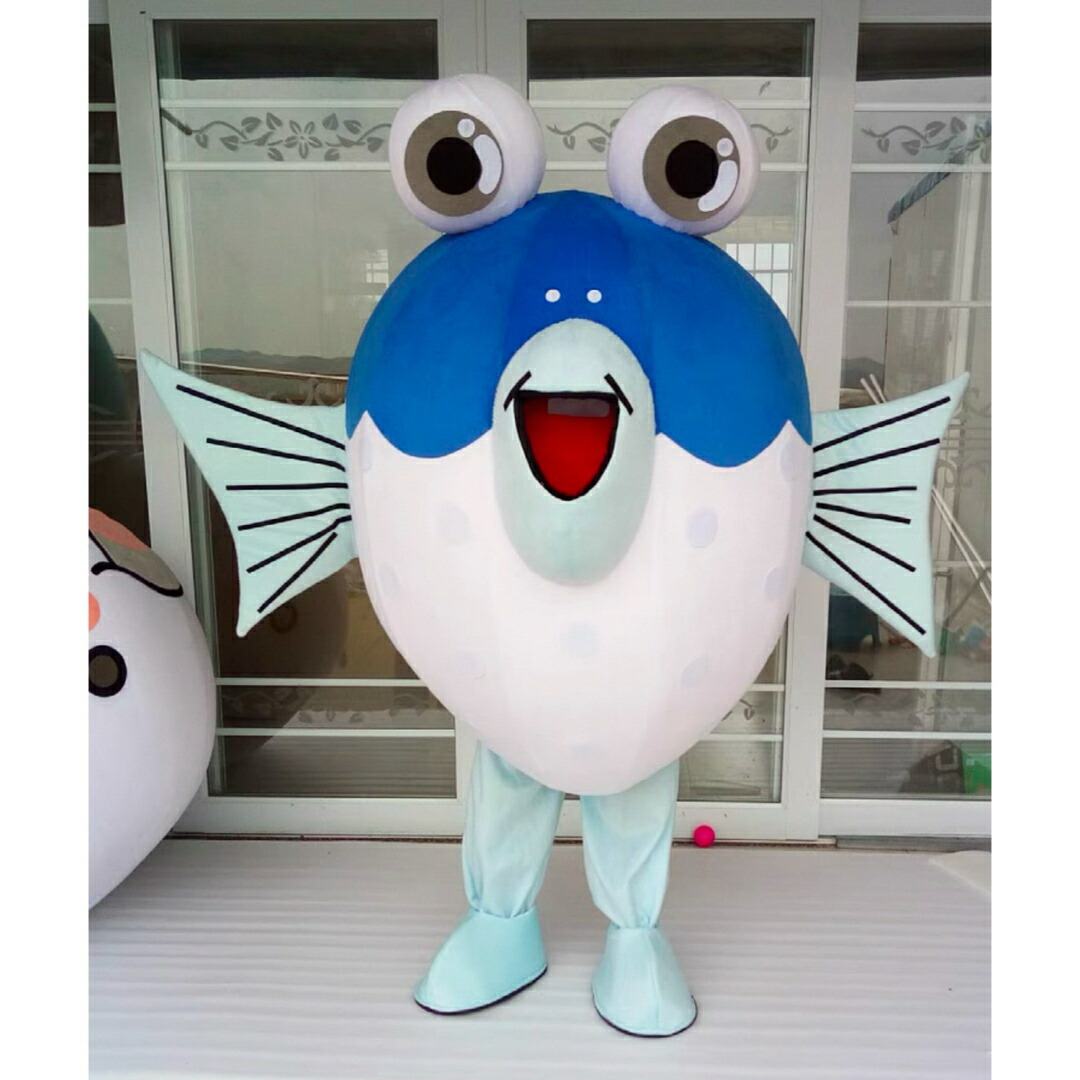 a063719ふぐコスプレお召しもの 着ぐるみ 成年者用着ぐるみ きぐるみ 文字記号 ハロウィン