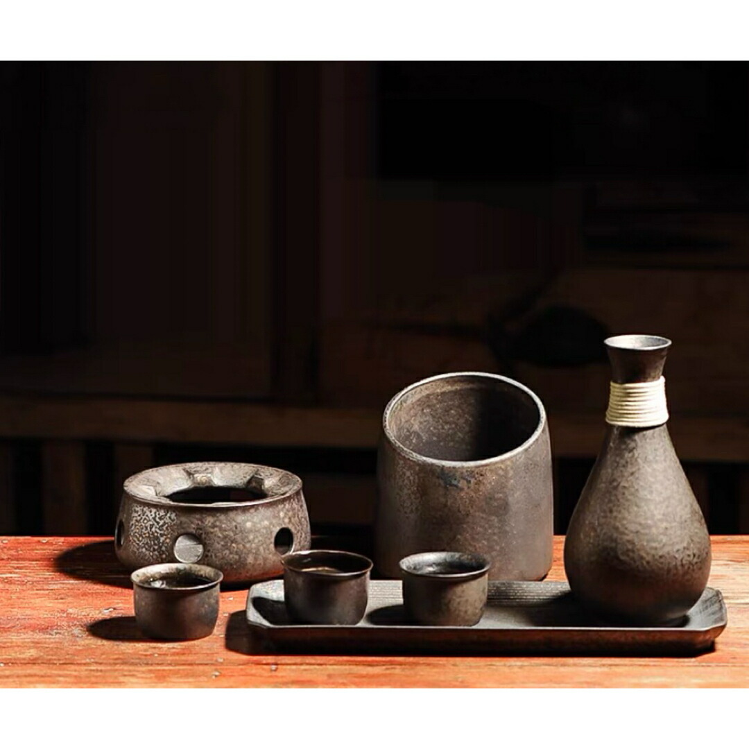a063741酒器 徳利 熱燗 蒸留酒 日本酒 般若湯 食器 瀬戸もの 酒燗器 保温器 温燗 おちょこ