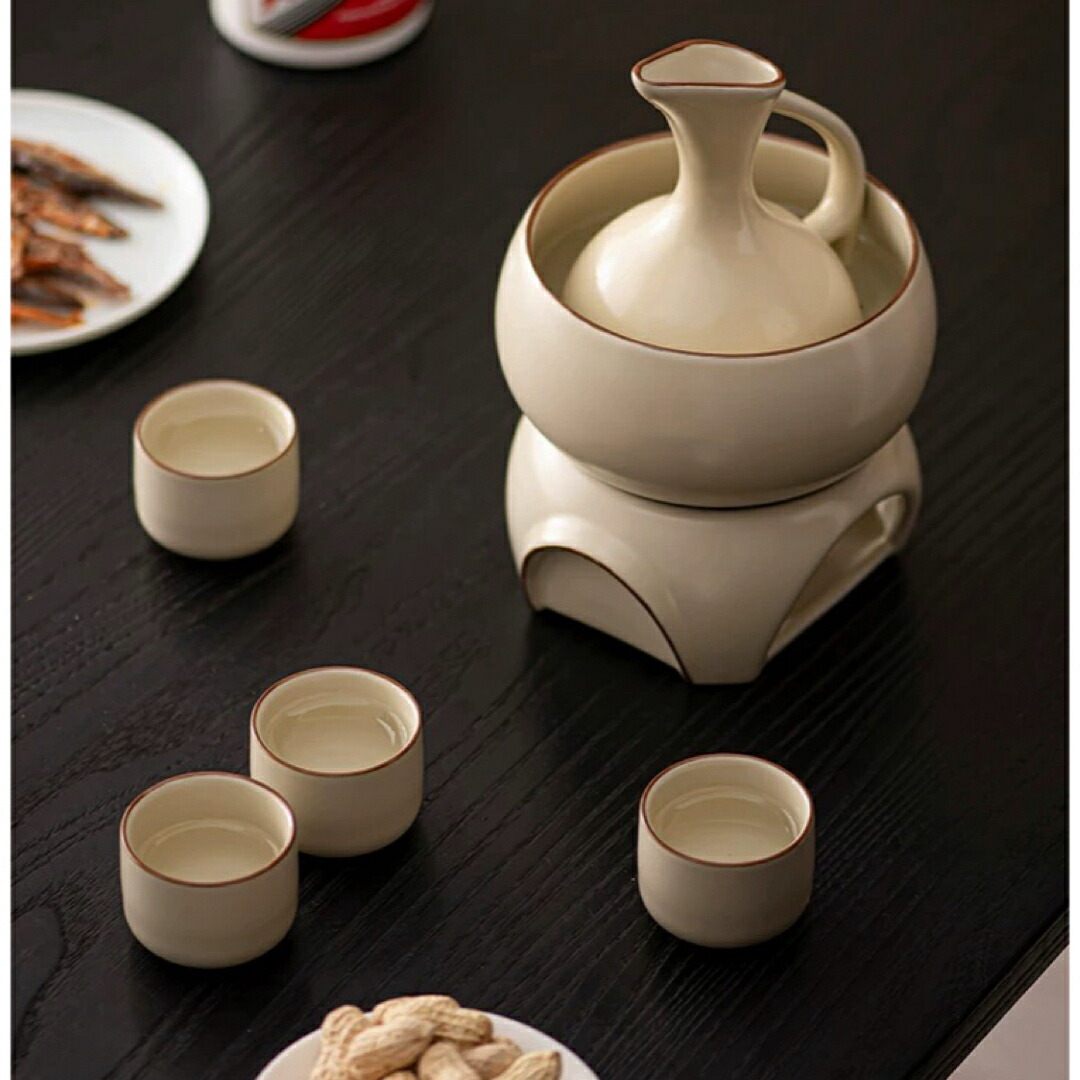 a063743酒器 徳利 熱燗 蒸留酒 日本酒 般若湯 食器 瀬戸もの 酒燗器 保温器 温燗 おちょこ