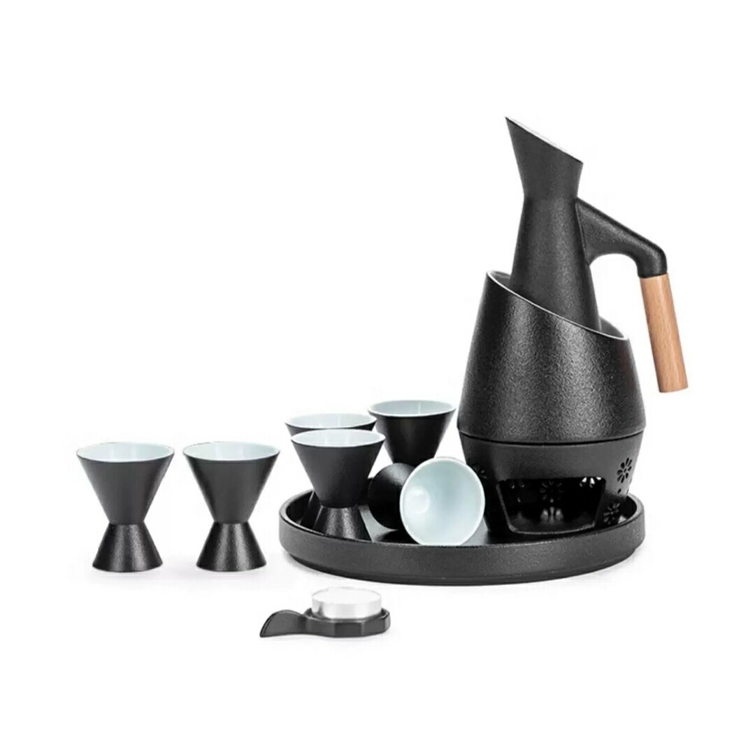 a063748酒器 徳利 熱燗 蒸留酒 日本酒 般若湯 食器 瀬戸もの 酒燗器 保温器 温燗 おちょこ