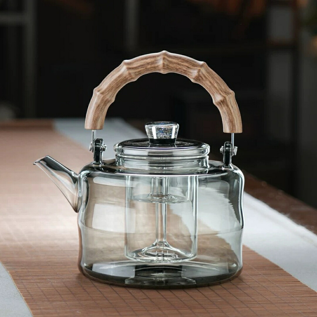 a063777硝子ティーポット 耐熱硝子茶こし 急須 湯沸かし