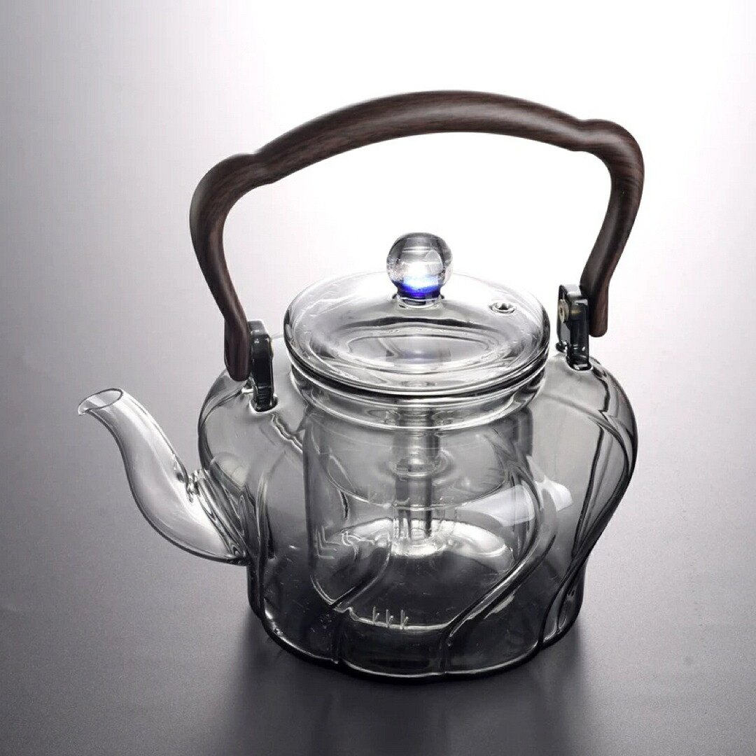 a063779硝子ティーポット 耐熱硝子茶こし 急須 湯沸かし