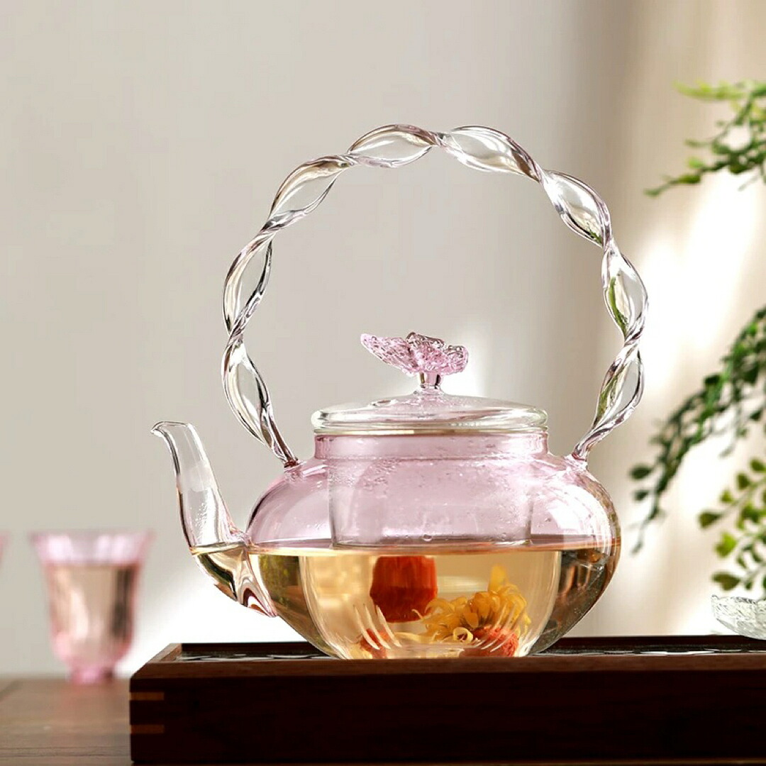 a063783硝子ティーポット 耐熱硝子茶こし 急須 湯沸かし