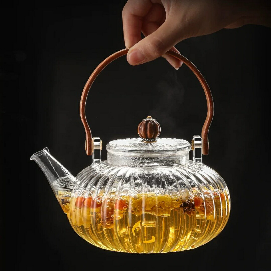a063784硝子ティーポット 耐熱硝子茶こし 急須 湯沸かし