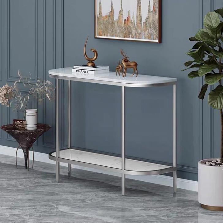 楽天市場】A001246高級人造大理石サイドテーブル コンソールテーブル