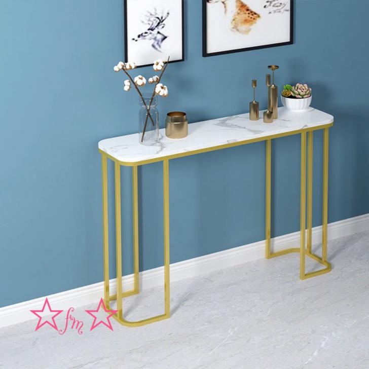 高級大理石サイドテーブル 花台 電話台 テーブル コンソールテーブル 幅80cm リタホーム 店 生活をカラフル オシャレに 玄関テーブル 電話台 アンティーク調デザイン