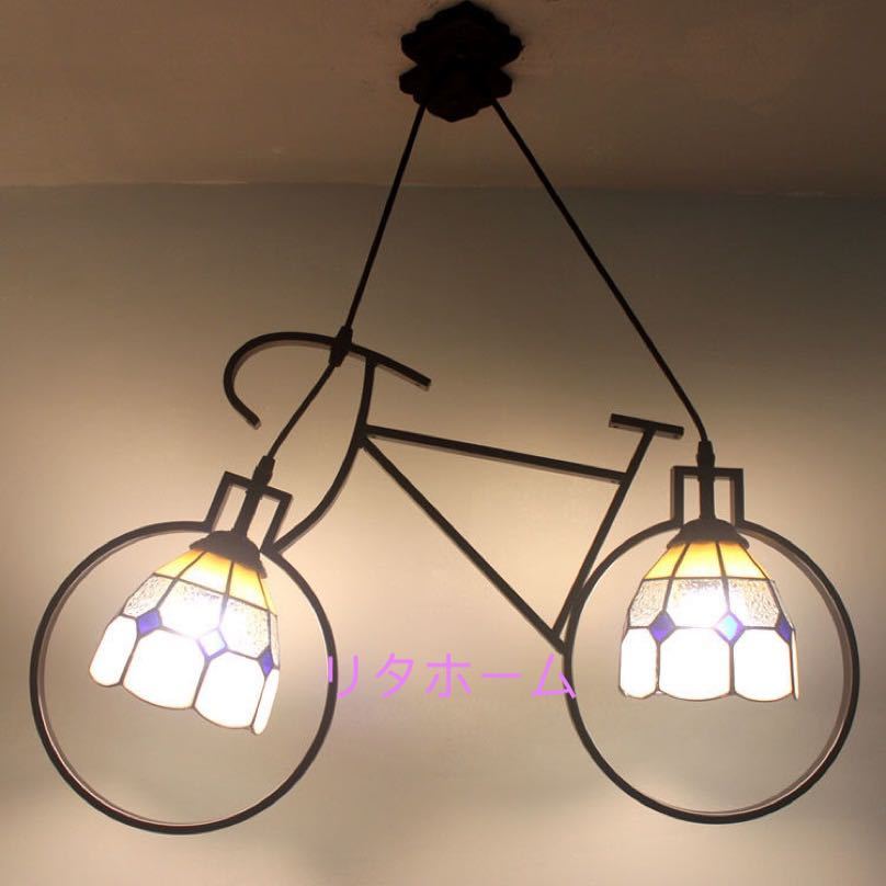A022135ステンドグラス．ペンダントライト豪華天井照明ステンドグラスランプ ガラス工芸品 電源直結タイプ｜リタハウス　店
