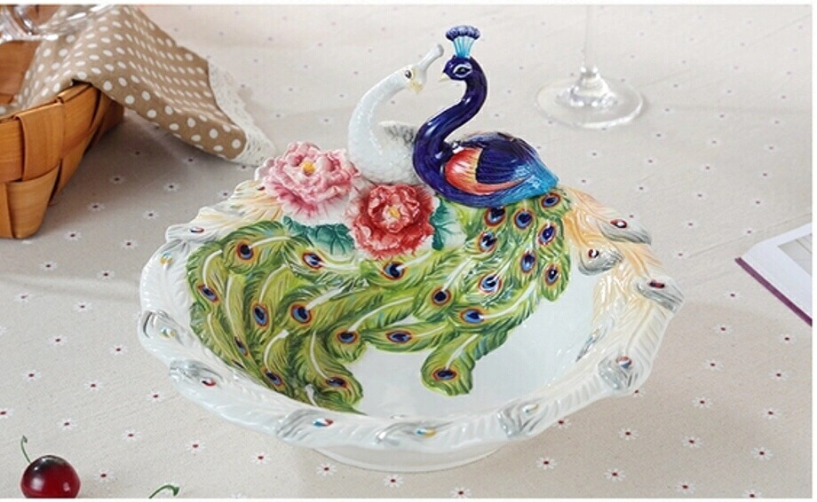 A061383高級果物皿　盛り皿 お菓子皿、フルーツプレート、花柄豪華～果物カゴ お菓子鉢｜リタハウス　店