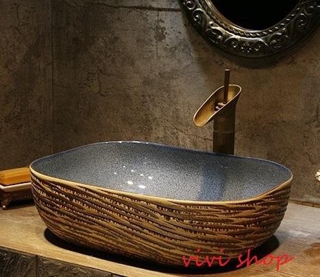A0131100121F168-3豪華洗面ボウルセット陶器洗面台 トイレ 手水鉢 手洗