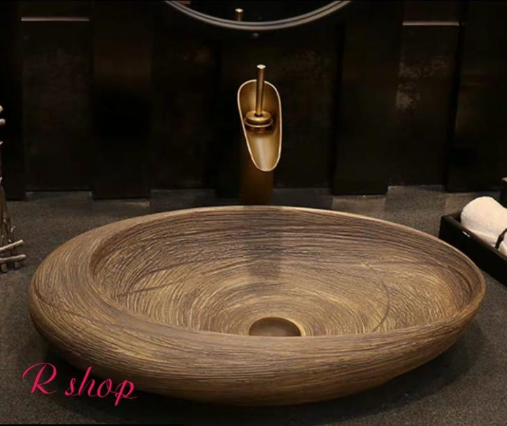 A048965高級洗面台 洗面ボウルセット ．洗面ボール 陶器 手水鉢 ．手洗器 手洗い鉢 洗面器 蛇口 排水金具付き｜リタハウス　店