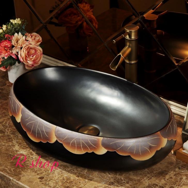 A027727高級洗面台 洗面ボウルセット 洗面ボール 陶器 手水鉢 ．手洗器 手洗い鉢 洗面器 蛇口 排水金具付き｜リタハウス　店