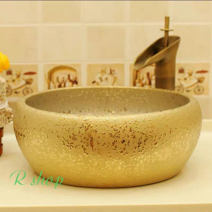 生活をカラフル オシャレに 洗面ボール 手洗器 手洗い鉢 蛇口 手水鉢 高級洗面台 蛇口 手洗い鉢 洗面器 陶器 洗面ボール 金色 リタホーム 店 洗面ボウルセット 排水金具付き