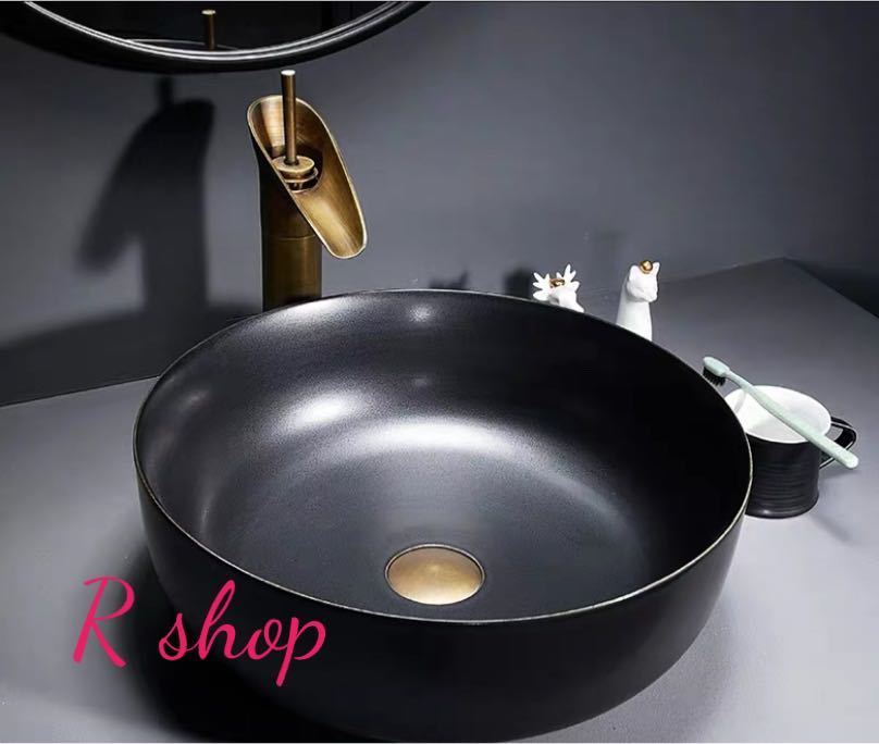 A040950高級置き型洗面ボウルセット .手洗い器 デザイン 陶磁器 手洗い鉢 洗面台 蛇口 排水ホース付き|リタハウス 店