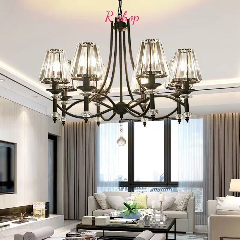 A07617 A水晶ペンダントライト 洋風照明 シャンデリア　北欧デザイン シーリングライト不可 高級天井照明