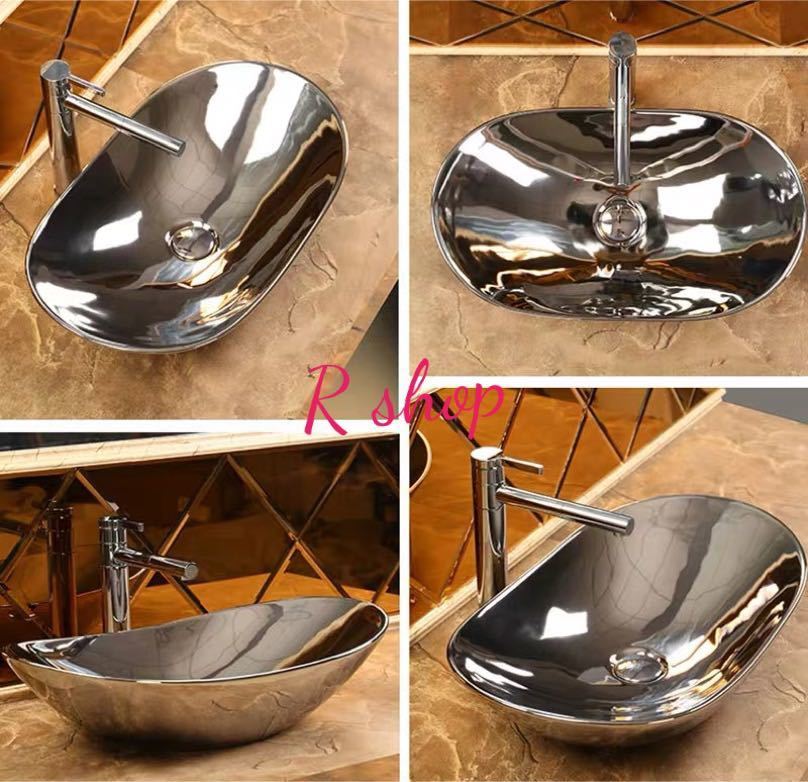 A047677置き型洗面ボウルセット．手洗い器 デザイン 陶磁器 手洗い鉢 洗面台 蛇口 排水ホース付き｜リタハウス　店