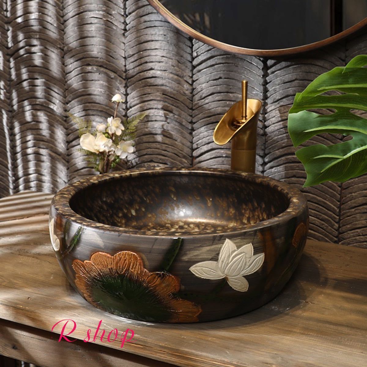 楽天市場】A008805高級洗面台 洗面ボウルセット 洗面ボール 陶器