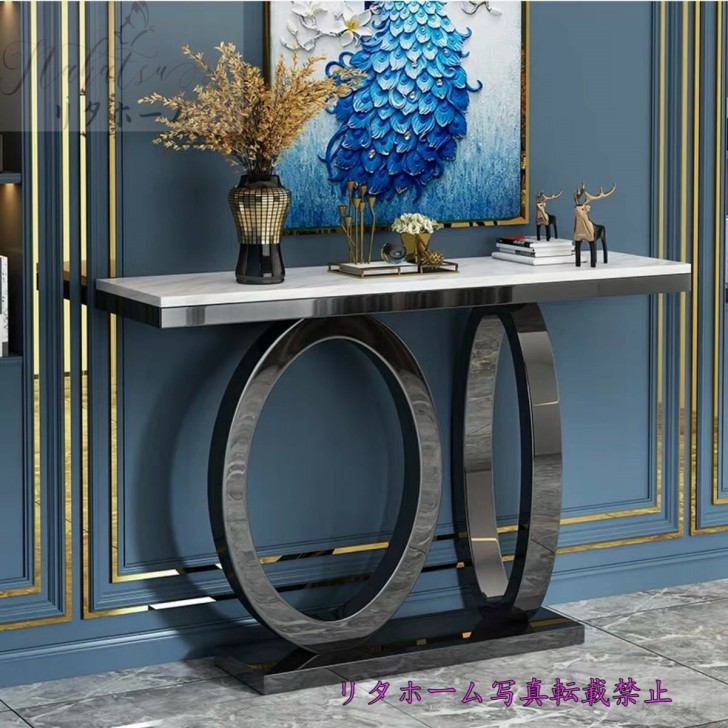 A010009御前上等人造マーブルサイドテーブル コンソール速見表 部屋の入り口速見表 花台 電話を掛ける台 アンティーク調ひな形幅100珊