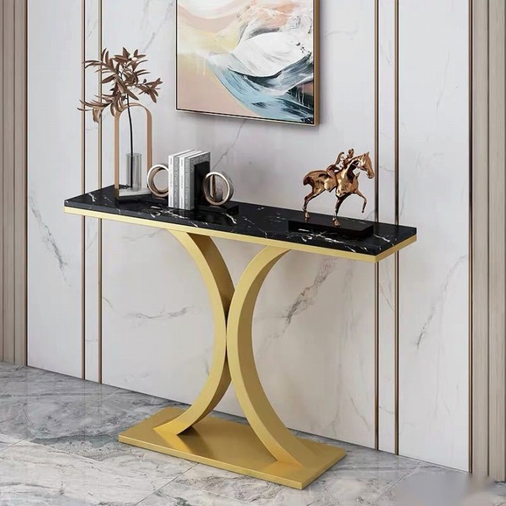 A011391御膳上等人造マーブルサイドテーブル コンソール速見表 入り口・入口速見表 花台 電話を掛ける台 アンティーク調絵図面 幅80糎