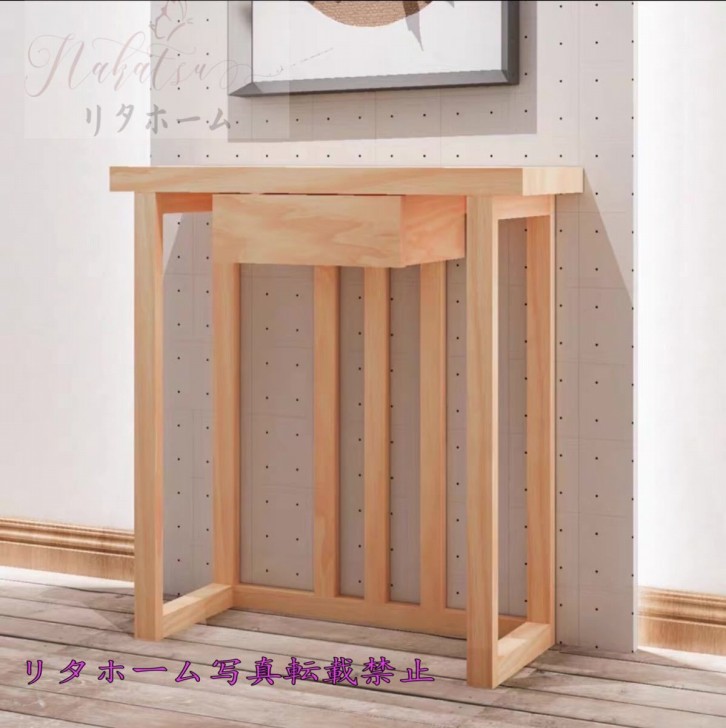 A026037サイドテーブル．電話台 コンソールテーブル 花台．玄関テーブル アンティーク調デザイン．植木鉢置き 幅80cm サイズオーダー可能｜リタハウス　店