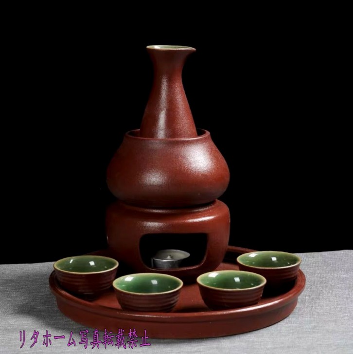 A047480酒器8点仕かける 瀬戸もの 酒燗器付き添い人 徳利 熱燗 冷酒 御膳上等感 日本酒用の酒器 酒器仕かける