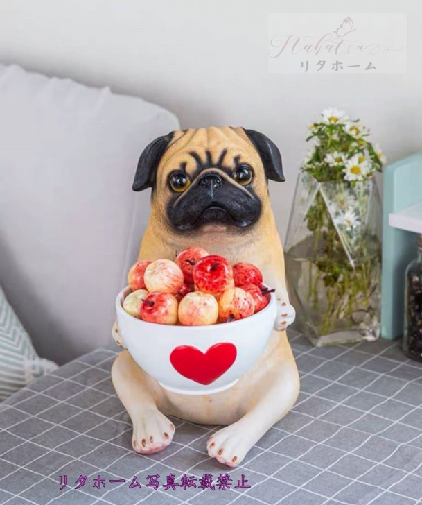 楽天市場】A024730パグ雑貨 パグ 置物 小物入れドッグ 犬 収納ボックス