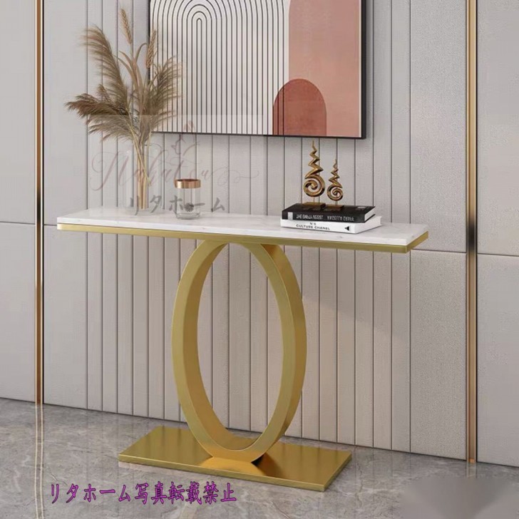 A003998御膳上等人造マーブルサイドテーブル． コンソール速見表 入り口・入口速見表 花台 電話を掛ける台 アンティーク調絵図面幅100糎