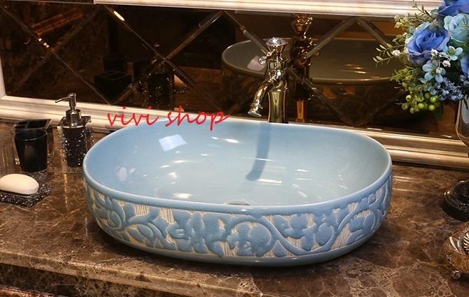 セール値下げの手水鉢 手洗器 手洗器 洗面ボウル 手洗い鉢 トイレ 排水金具付き リタホーム 店 生活をカラフル オシャレに 0121f7豪華洗面ボウルセット陶器洗面台 排水金具付き花 ガーデン Diy 蛇口 洗面器 洗面ボウル