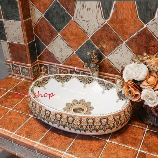 蛇口 木材 建築資材 設備 洗面器 手洗器 0121f177 3豪華洗面ボウルセット陶器洗面台 洗面器 手洗い鉢 排水金具付き リタホーム 排水金具付き花 ガーデン Diy トイレ 店 生活をカラフル オシャレに 手水鉢 25 Off 洗面ボウル