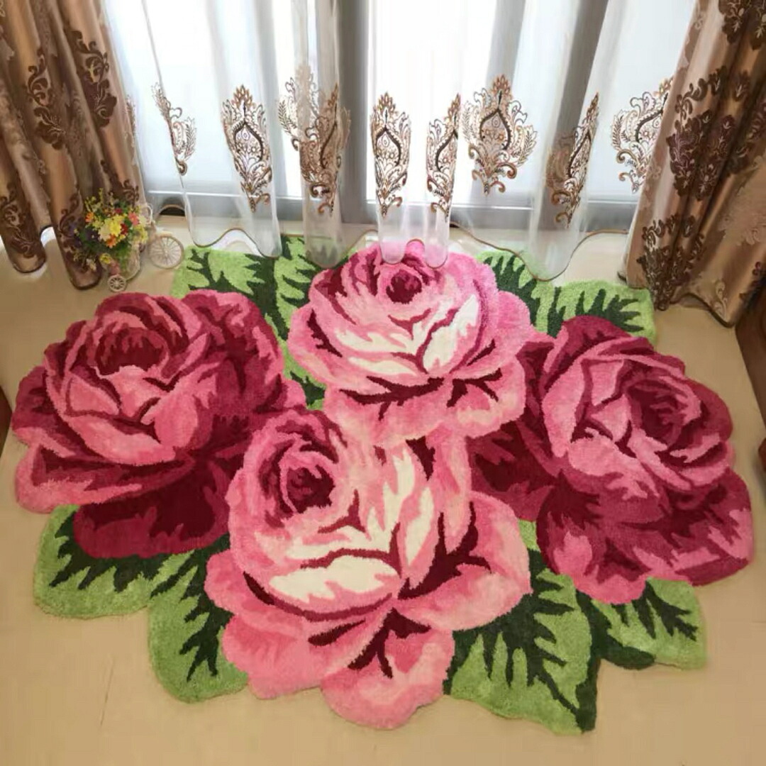 A061103ラグマット リビングマット 玄関マット．カーペット薔薇雑貨｜リタハウス　店