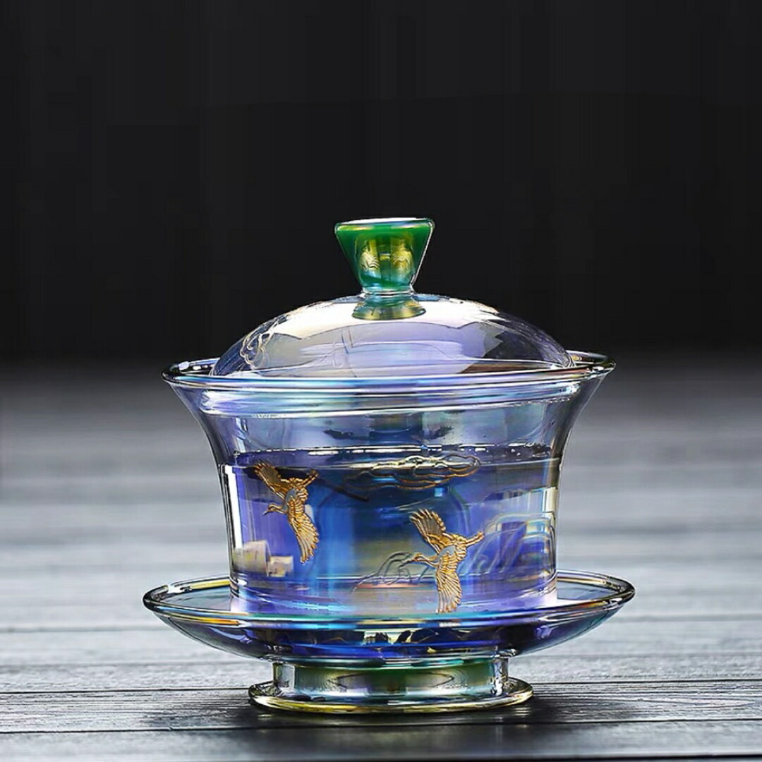楽天市場】A037372高級 蓋碗 茶杯セット 金箔入れ 花柄 おしゃれ