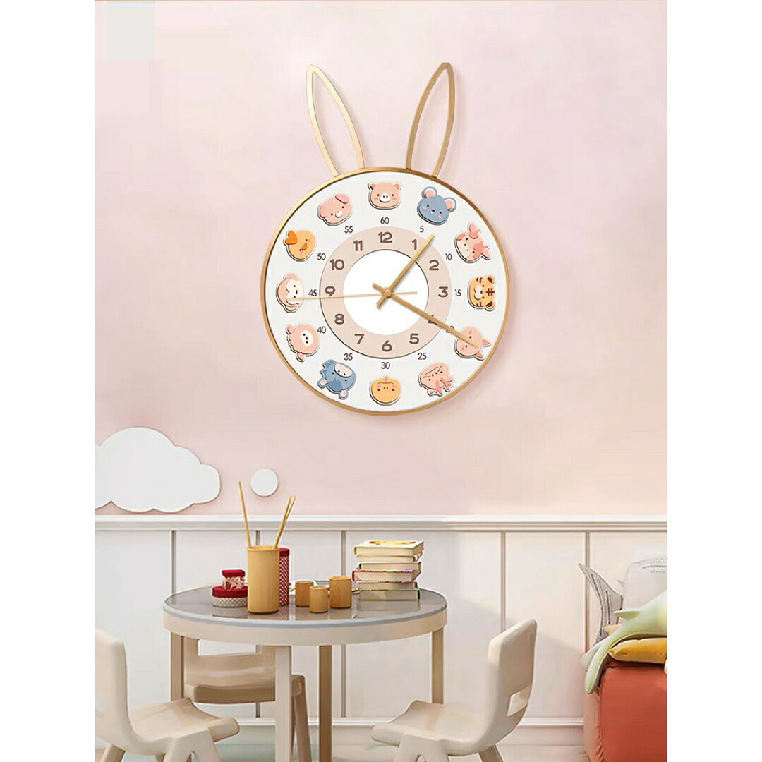A037583掛け時計 部屋飾り 壁掛け時計 可愛い 兎 うさぎ|リタハウス 店