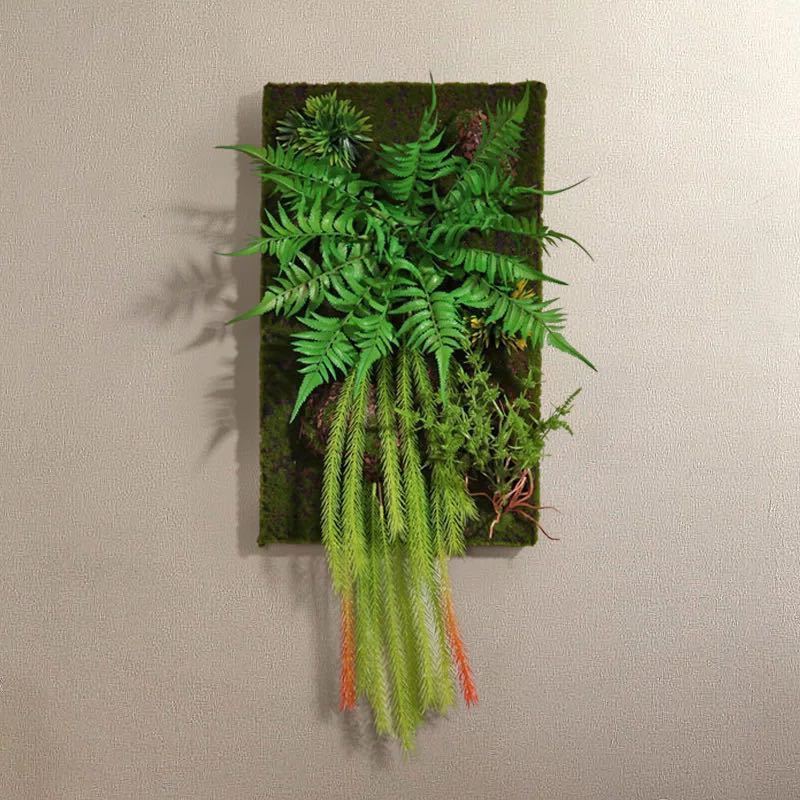 A024497壁飾り 人工観葉植物 壁掛けインテリア ディスプレイ 壁掛けミックスグリーン 造花 壁掛け．｜リタハウス　店