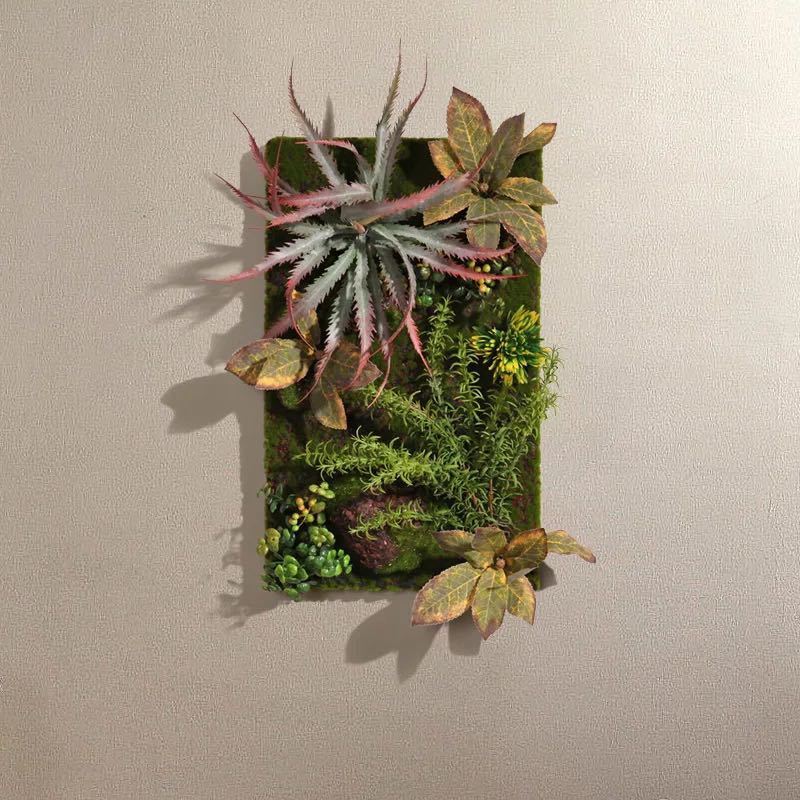 A003576壁飾り 人工観葉植物 壁掛けインテリア ディスプレイ 壁掛けミックスグリーン 造花 壁掛け．｜リタハウス　店