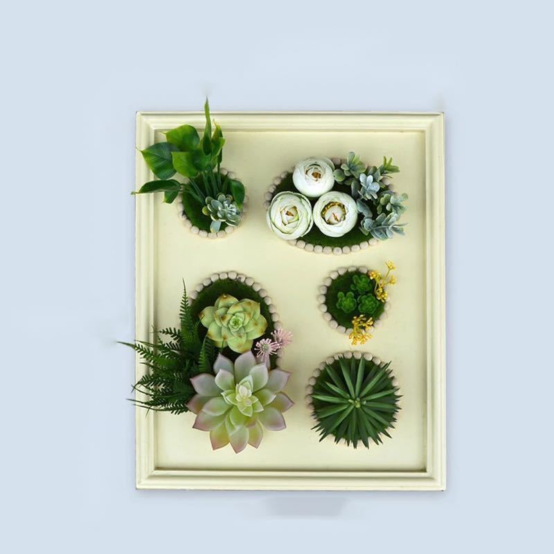 A009517壁飾り 人工観葉植物 壁掛けインテリア ディスプレイ 壁掛けミックスグリーン 造花 壁掛け|リタハウス 店