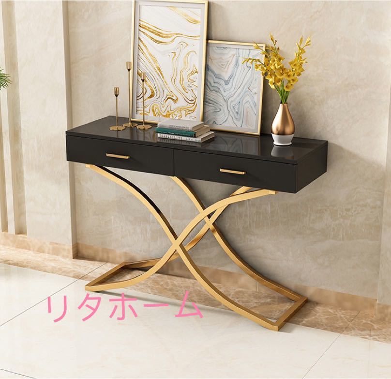 A023799サイドテーブル コンソールテーブル .玄関テーブル 花台 電話台 アンティーク調デザイン幅80cm|リタハウス 店
