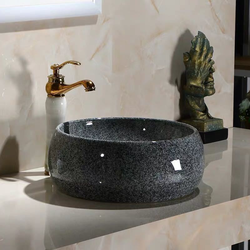 洗面ボール 陶器 手水鉢  手洗器 手洗い鉢 洗面器 蛇口 あかつきワン型手洗い鉢【ミニサイズ】信楽焼き手洗器！陶器の手水鉢