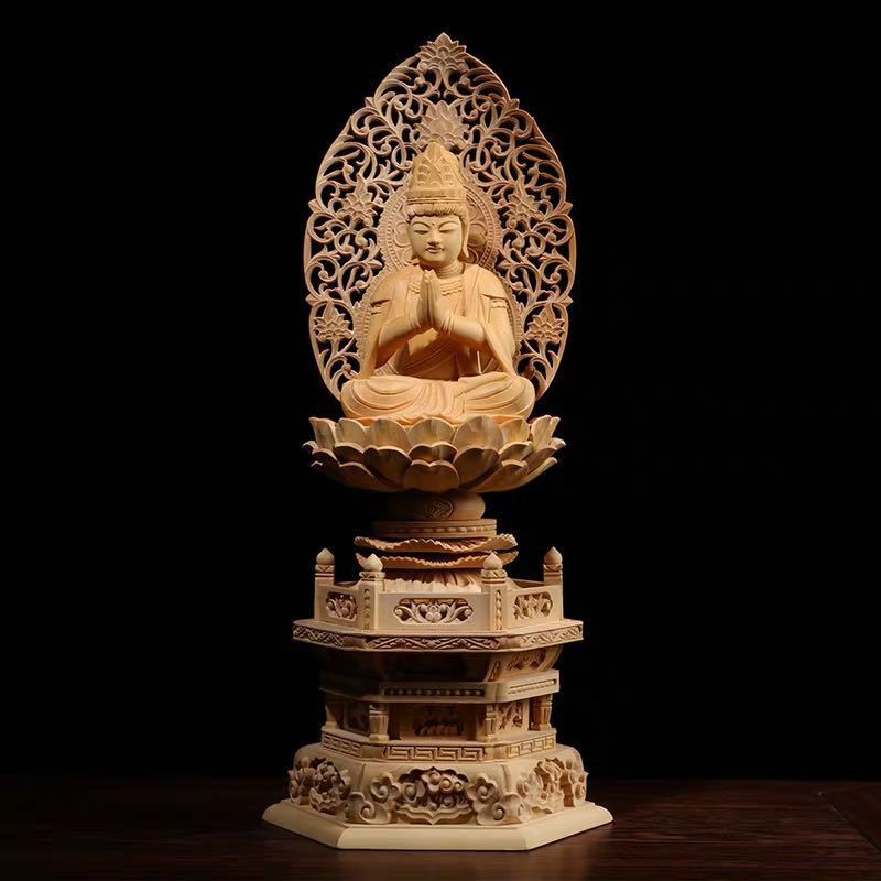 A043178高級仏像 置き物 鎮宅 供養品 縁起物 開運風水置物 金運祈願 上品な工芸品 仏教古美術品．黄楊木精彫細工｜リタハウス　店