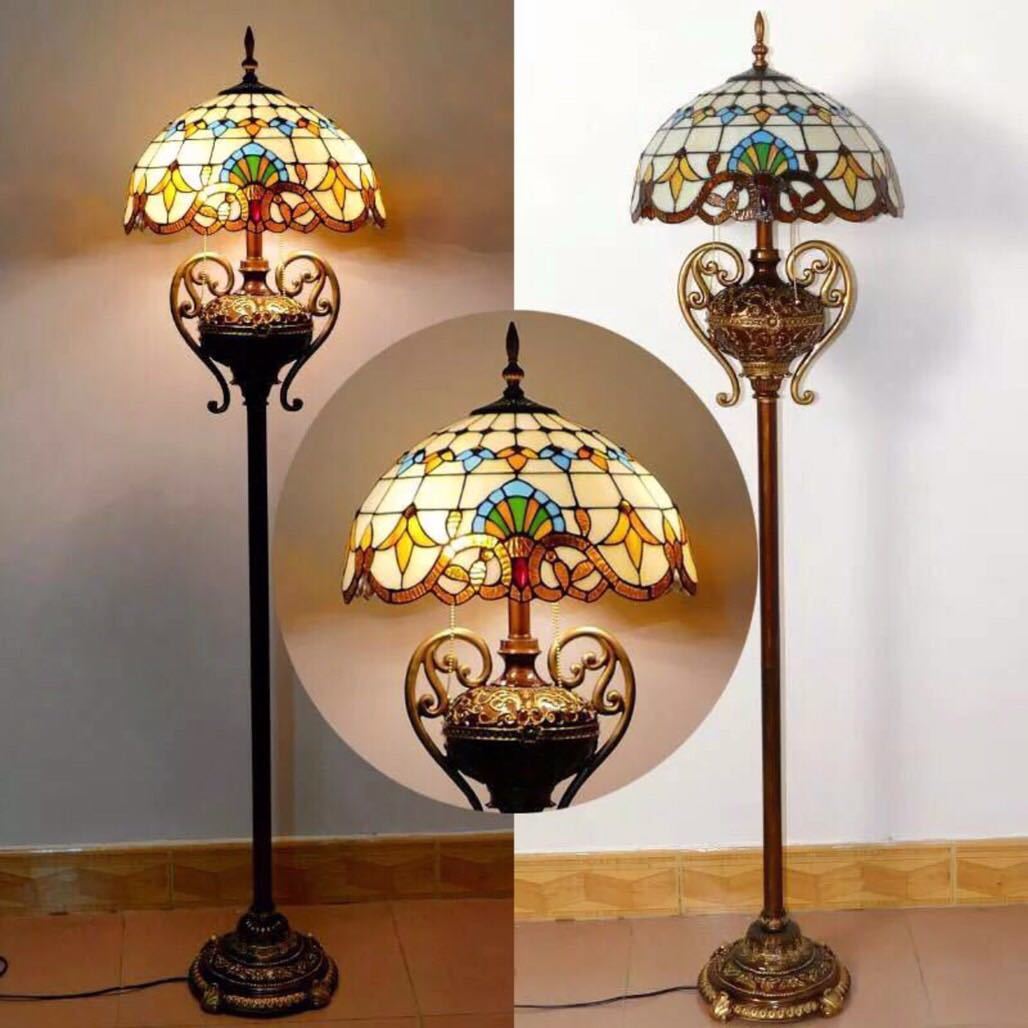 楽天市場】A016931ステンドグラスフロアライト 間接照明 フロア