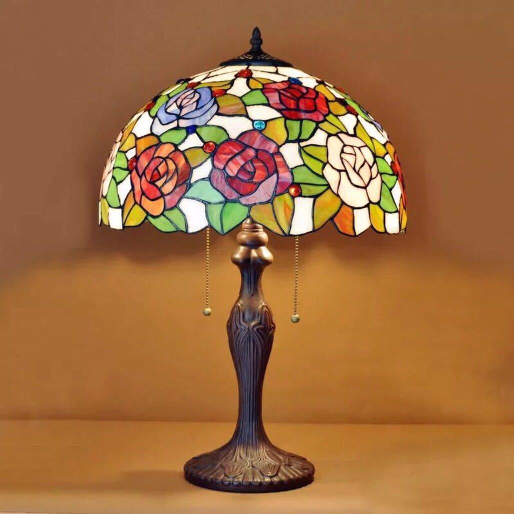 楽天市場】A013488ステンドグラスランプ 卓上スタンド 豪華テーブル